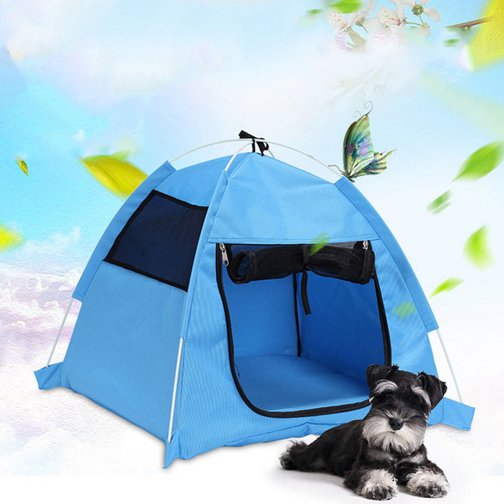 Foldable anti-mosquito kennel for pet dogs Blue