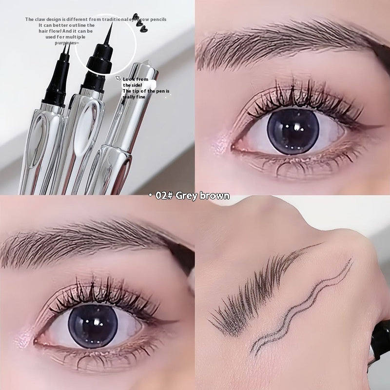 Women's Non-decolorizing Lower Eyelashes Eyeliner 1g Fan Gray And Brown