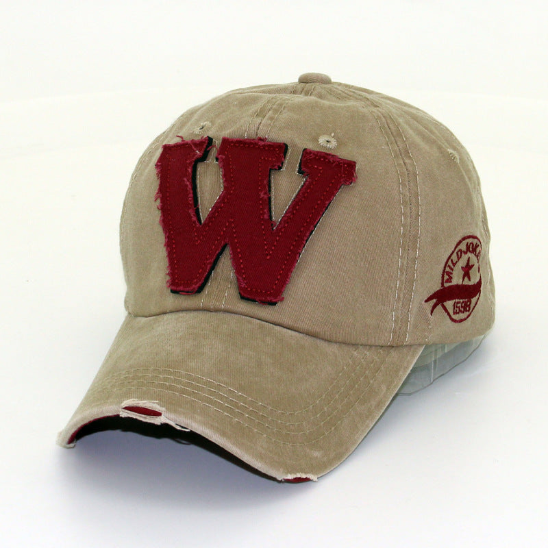 Denim peak cap washed Khaki