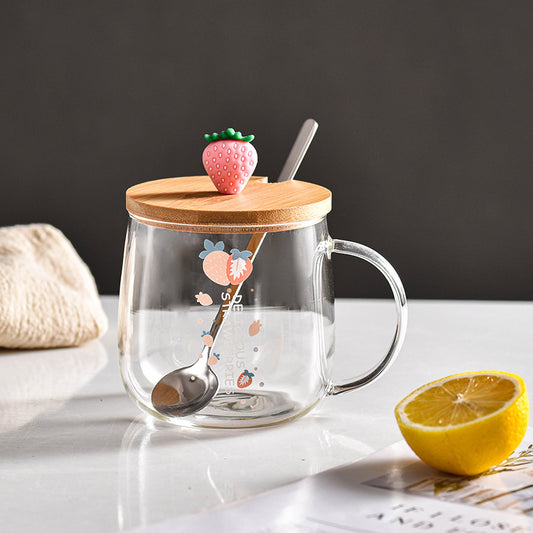 Transparent breakfast coffee milk cup 02 A