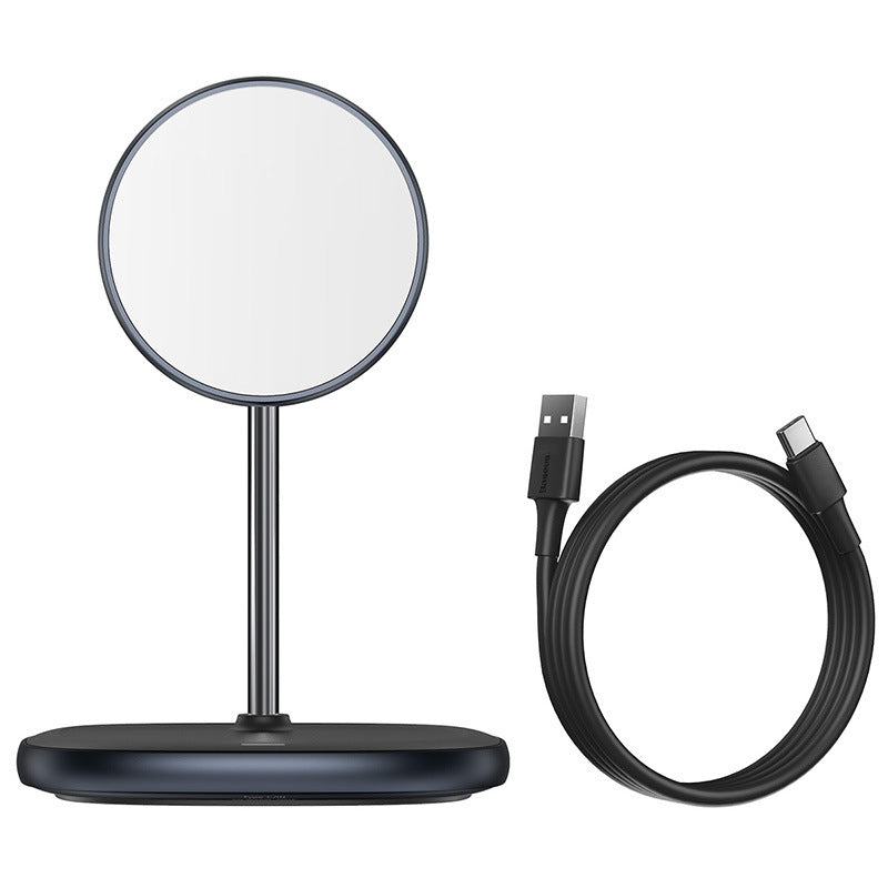 Compatible with Apple , Swan Magnetic Desktop Stand Wireless Charger Black
