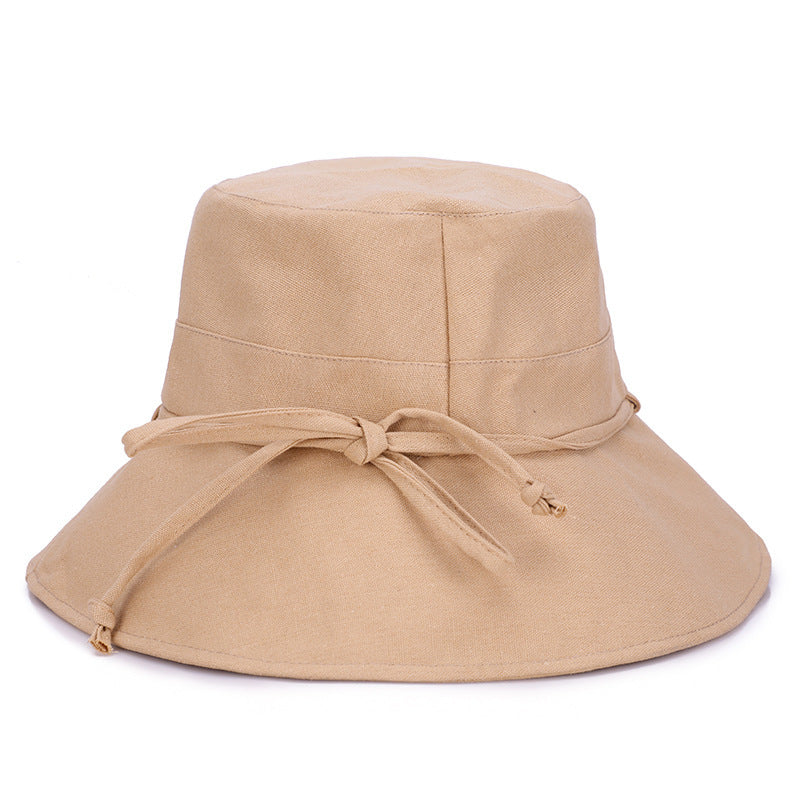 Women's summer solid color fisherman hat