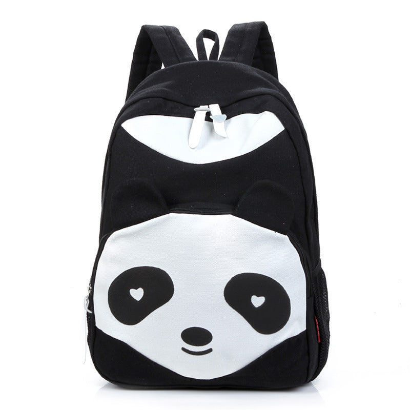 Canvas school bag Black