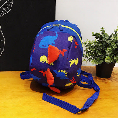 Dinosaur cartoon backpack Navy Blue