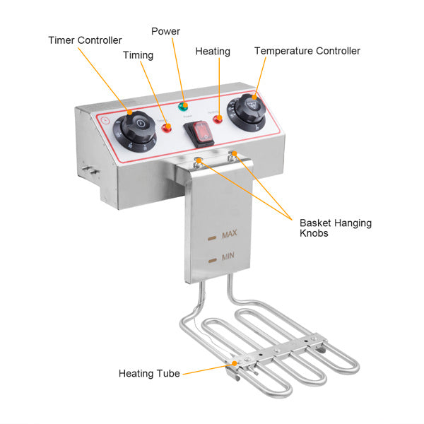 US EH101V-Electric Fryer Silver