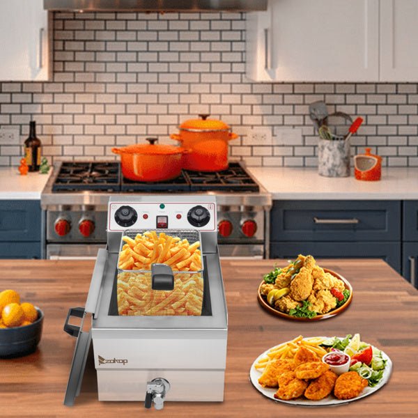 US EH101V-Electric Fryer Silver