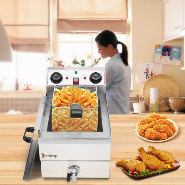 US EH101V-Electric Fryer Silver