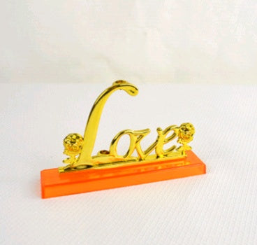 24K Luminous Color Gold Rose Flower Set LOVE base