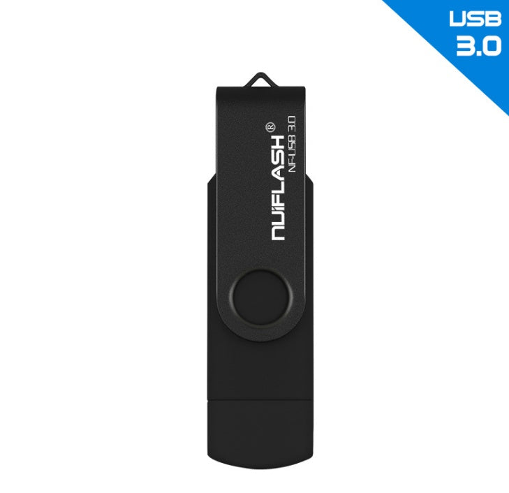 OTG 64GB 32GB 16GB Pen Driver USB Flash Disk External Storage Rod 32GB 3.0U Disk Black