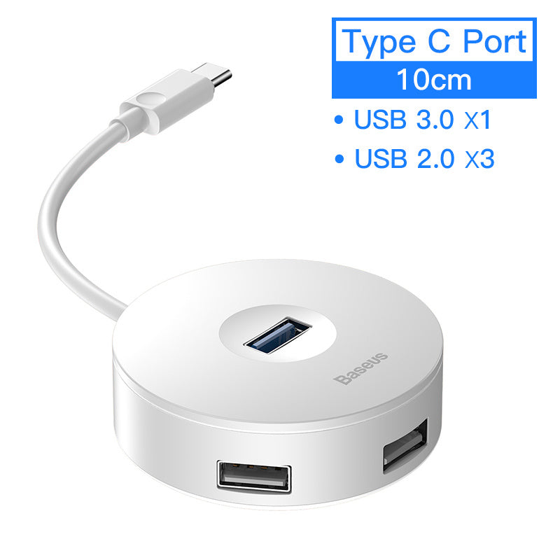 hub notebook usb adapter hub round box 0.1M White USB C