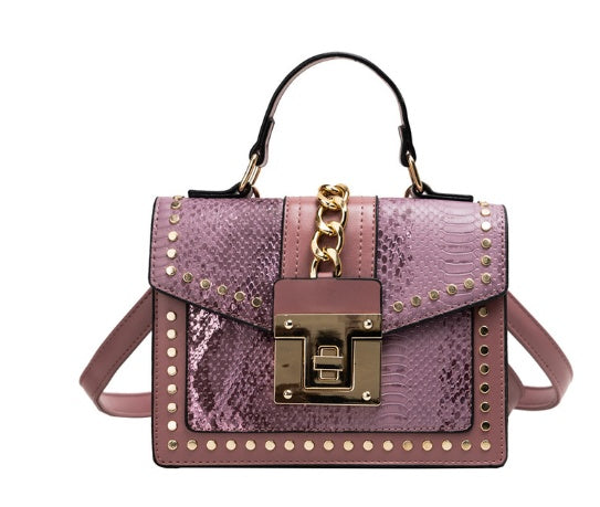 Fashion Alligator Women Shoulder Bags Purple