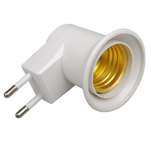 Wall plug-in screw lamp holder with switch