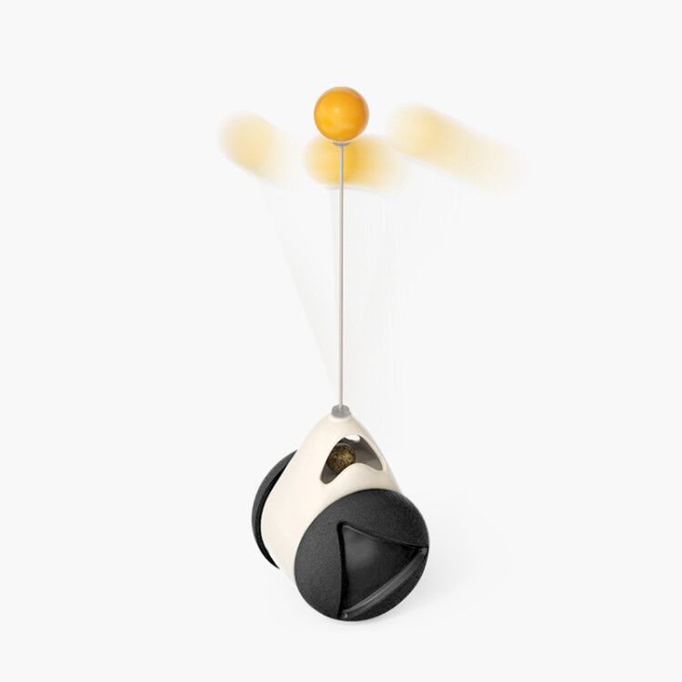 Cat Rotating Windmill Multi-Function Toys Itch Scratching Device Teeth Shining Toy Black Balance car