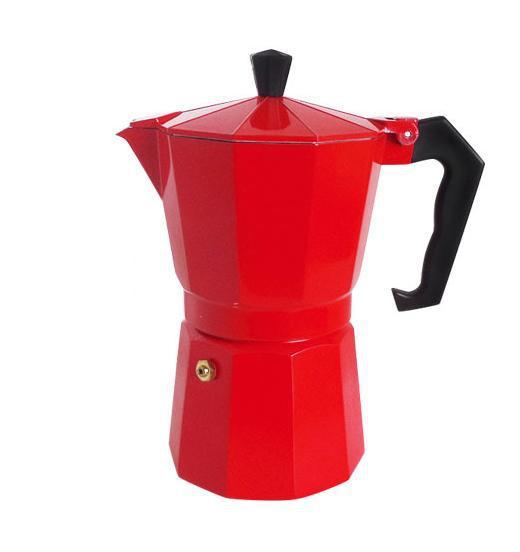 Aluminum Mocha Pot Coffee Maker 150ml Red