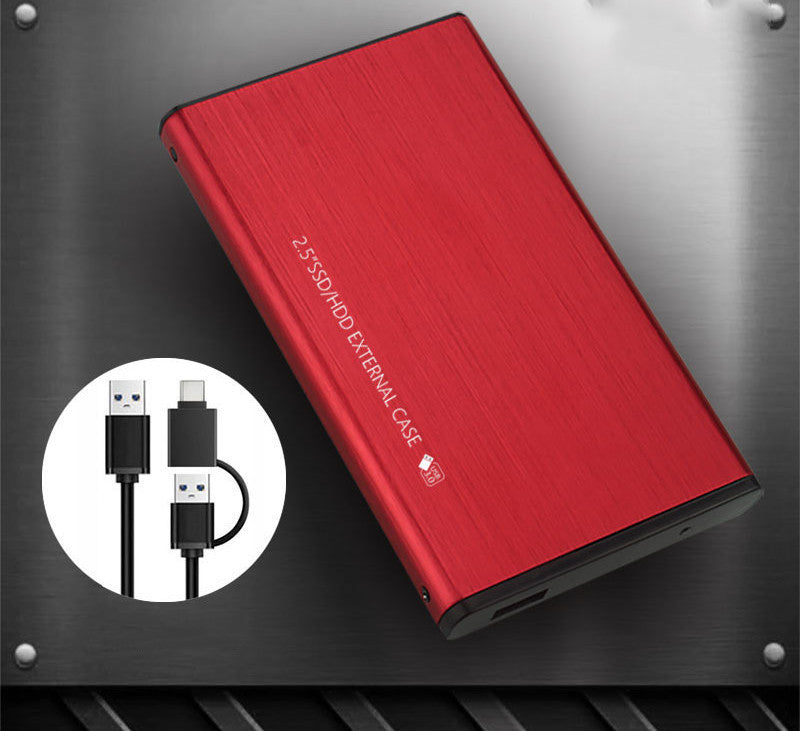 2.5 inch SATA serial USB3.0 interface SSD hard disk box Fine print Red