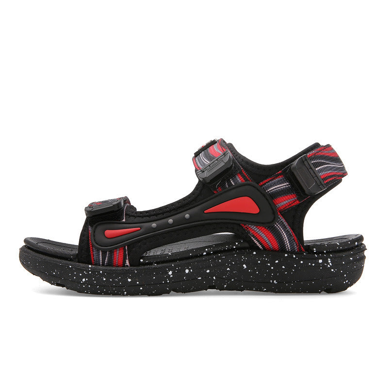 Medium And Big Kids Soft-soled Beach Shoes DW2012 black red