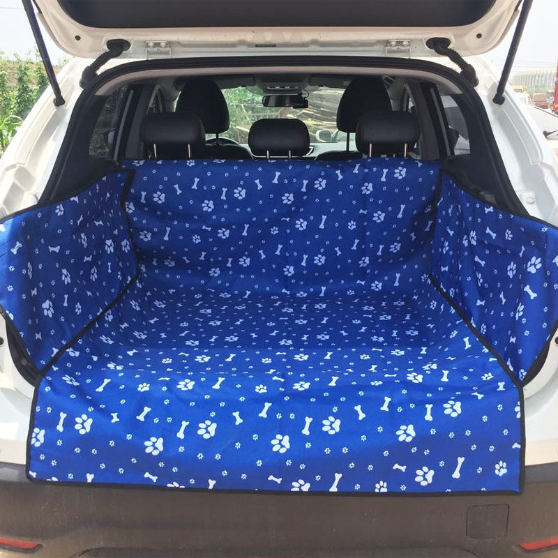 Waterproof pet car mat Blue