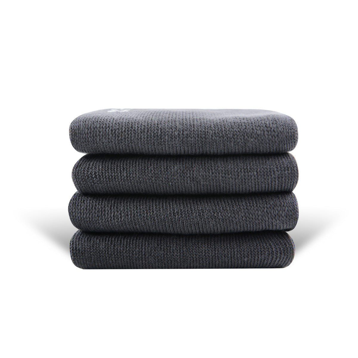 Solid Color High-elastic Mid-calf Boneless Macaron Colored Cotton Socks Dark Gray