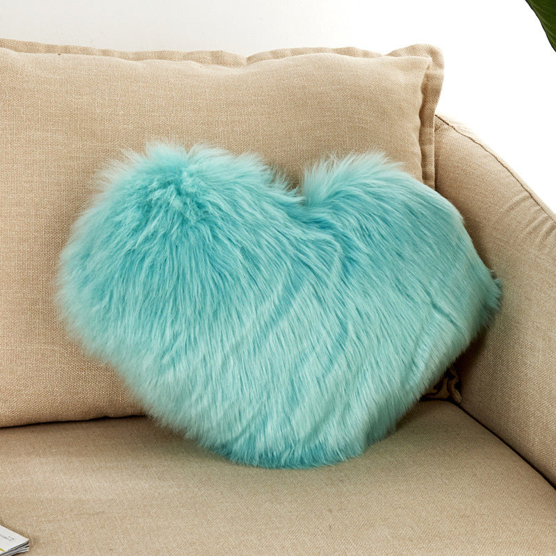 Heart Trendy Home Cushion Pillow Cover Light Blue 40X50cm