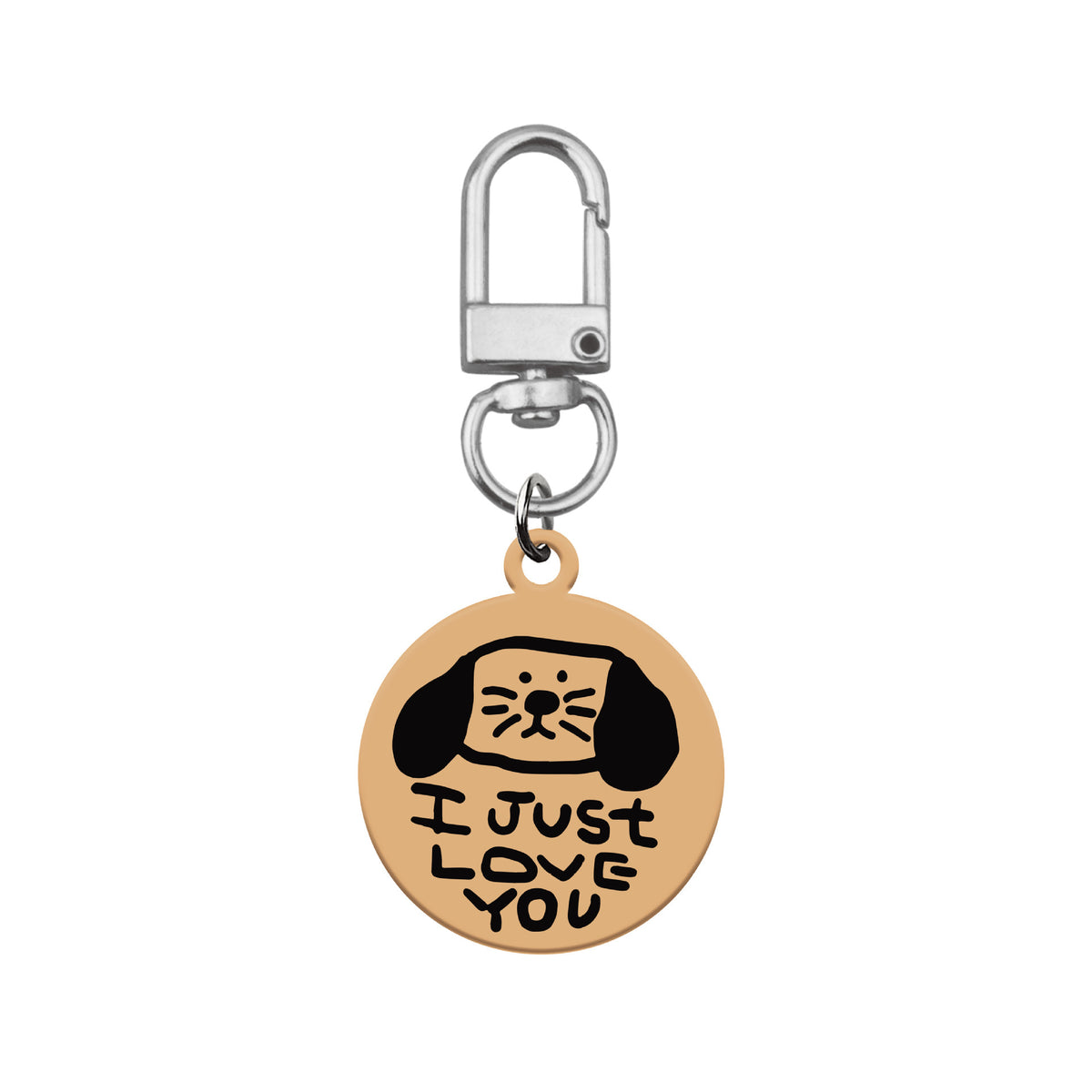 Creative American Statement Graffiti Text Round Key Chain 005color 4.5x45cm