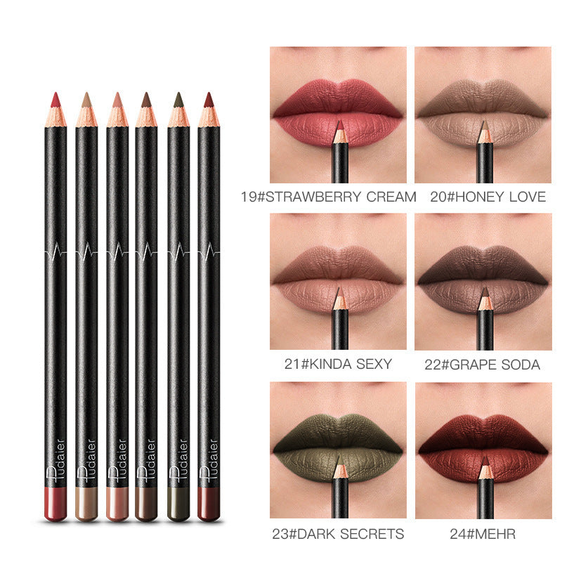 36 Color Lip Liner Waterproof Non-smudge Nude Color 4 Style