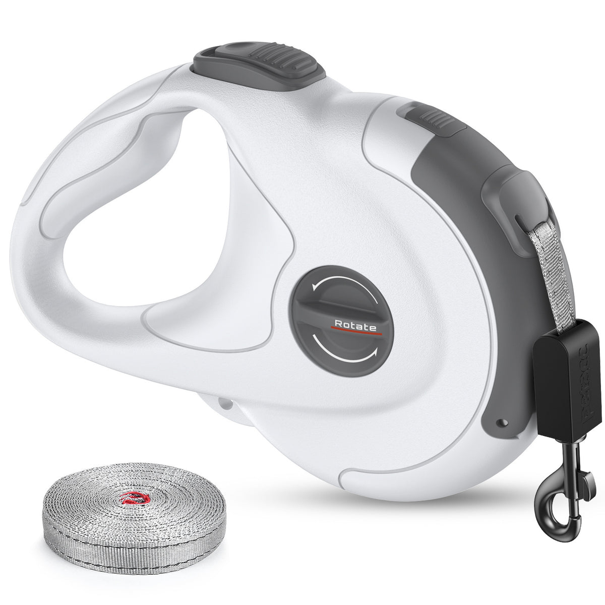 Retractable Reflective Dog Walking Tractor For Pet Products Grey