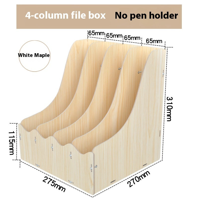 Office Desk Surface Panel Organizer Folder Storage Box Drawer Style 11 White Maple Color
