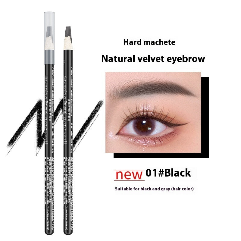 Hard Core Wild Eyebrow Pencil Waterproof And Sweatproof Distinct Look 3g 1 Black