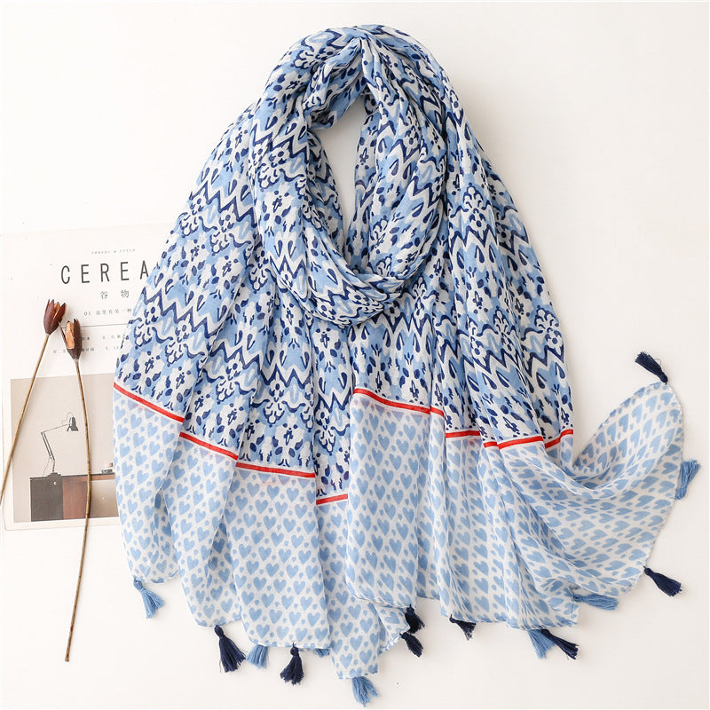 Creative Chinese Style Cotton And Linen Scarf SL2210012 180X88CM