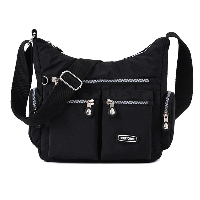 Women Shoulder Bags Multiple Pockets Waterproof Crossbody Bags Black