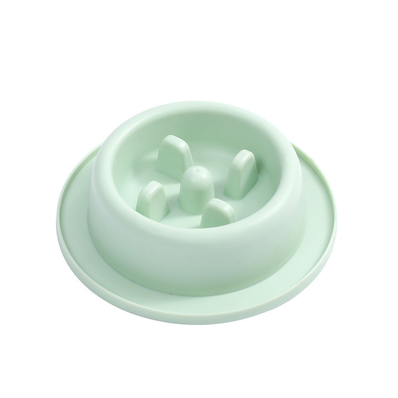 Pet Slow Food Bowl Anti-choking Food Apparatus Green