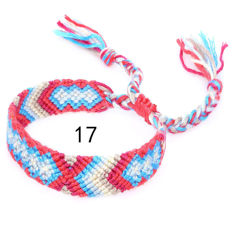 Nepal Ethnic Style Woven Rainbow Bracelet Style 17