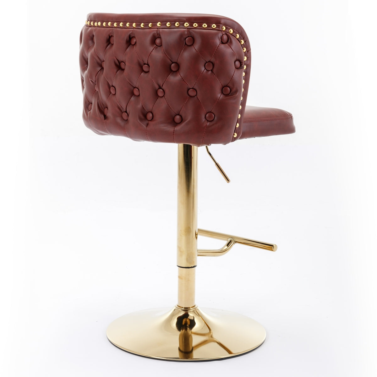 A A Furniture Swivel Barstools Adjustable Height, Modern PU Upholstered Stools