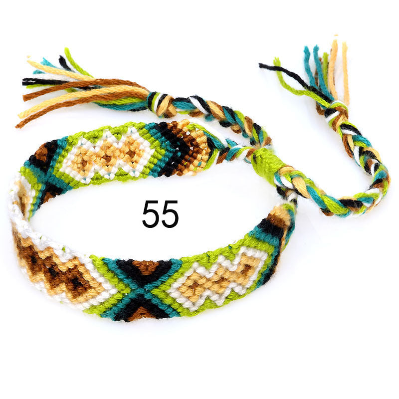 Nepal Ethnic Style Woven Rainbow Bracelet Style 55