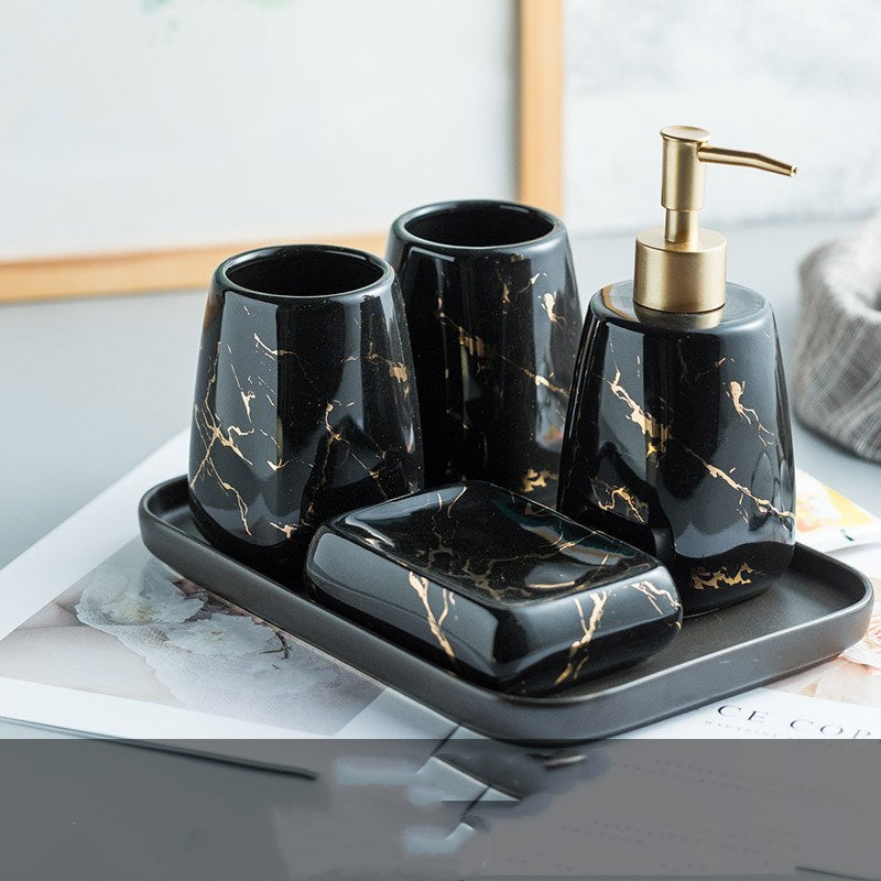 Bathroom wash set Black 5piece set