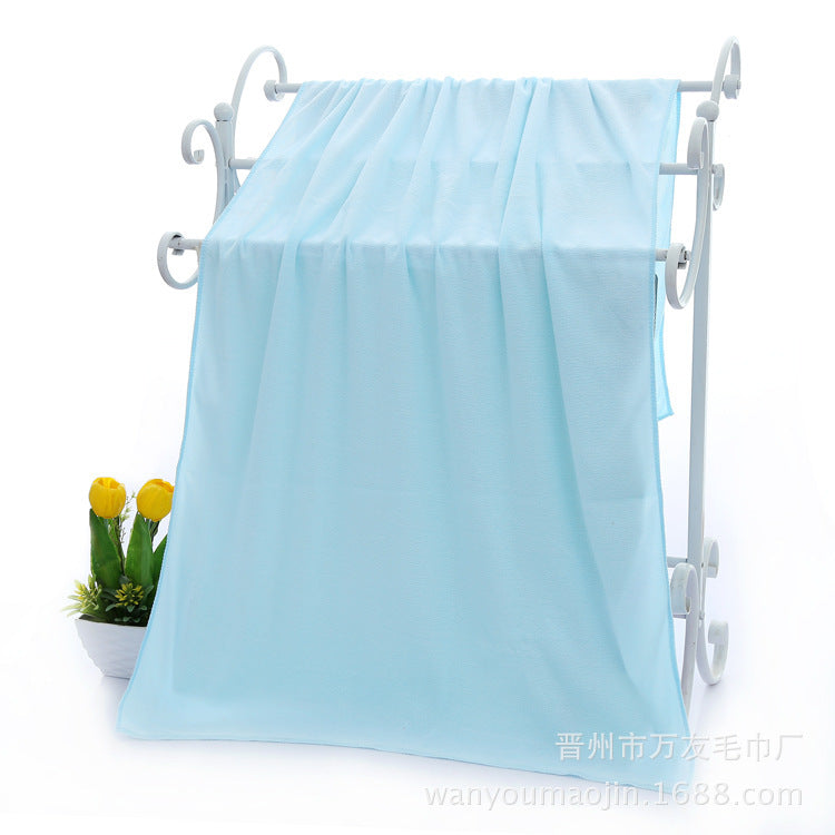 Absorbent Microfiber Bath towels Light Blue