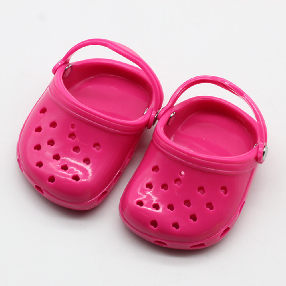 Doll beach slippers Red