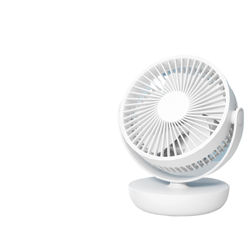 Compact Silent Desk Fan for Home & Office White Upgraded charging model