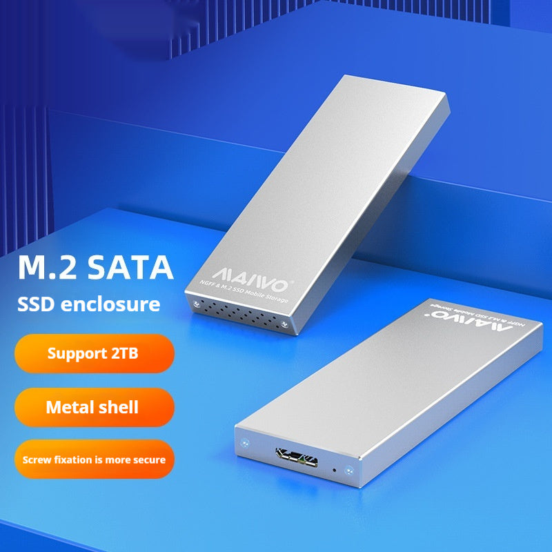 USB30 Solid State Hard-disk Cartridge NGFF Interface To USB30 All Aluminum Alloy SSD Silver