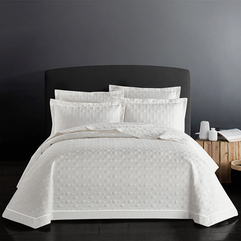 Twill cotton bed sheet White 245x250