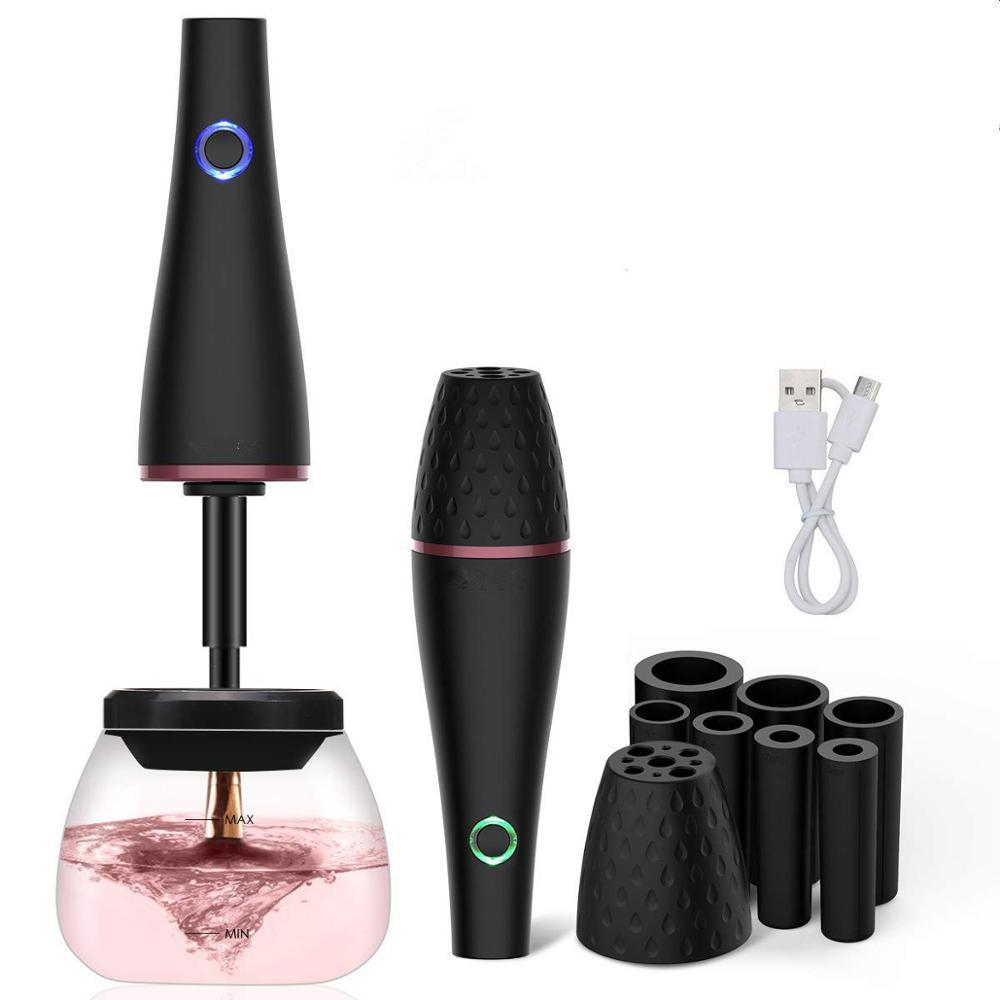 Makeup brush cleaner electric Black