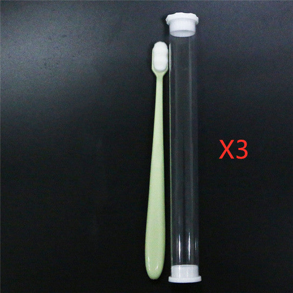 Micron Soft Toothbrush Green wavy head3PC