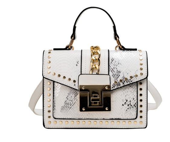 Fashion Alligator Women Shoulder Bags White