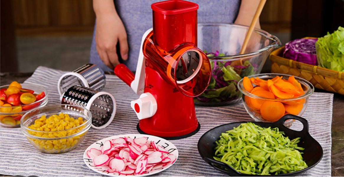 Spiralizer 3-Blade Vegetable Slicer Red