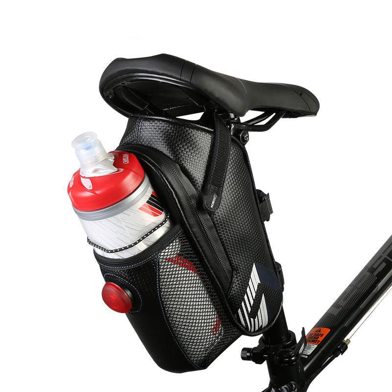 Bicycle saddle storage bag