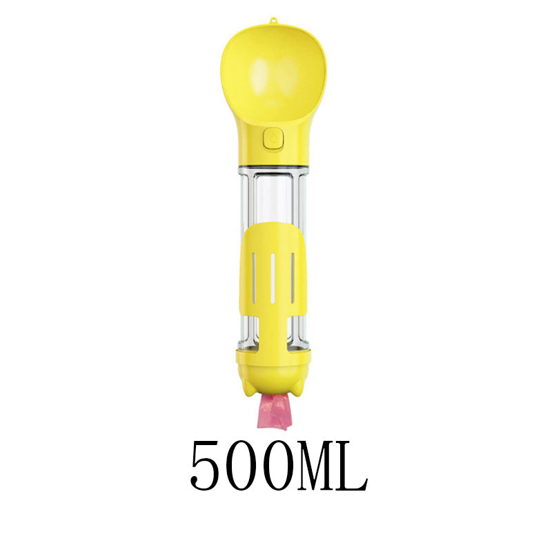 Pet Multi-functional Water Bottle 500ML Yellow