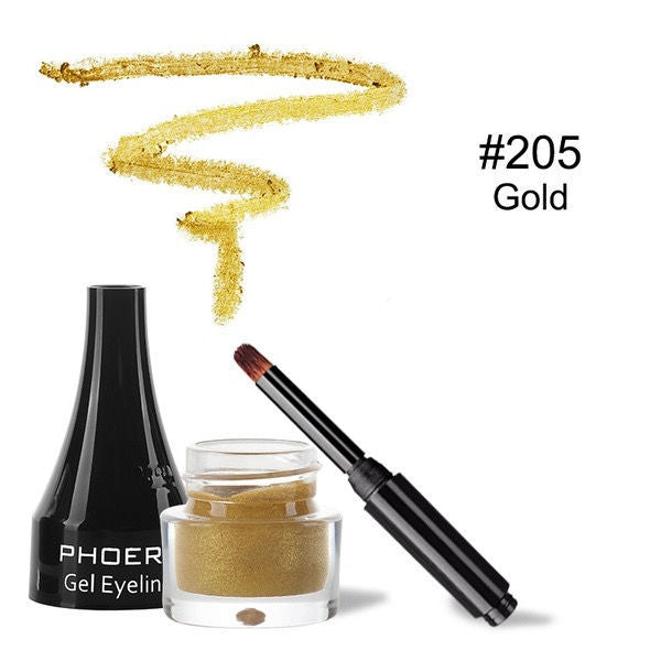 Brown Novice Makeup Black Eye Liner Makeup Makeup Gold
