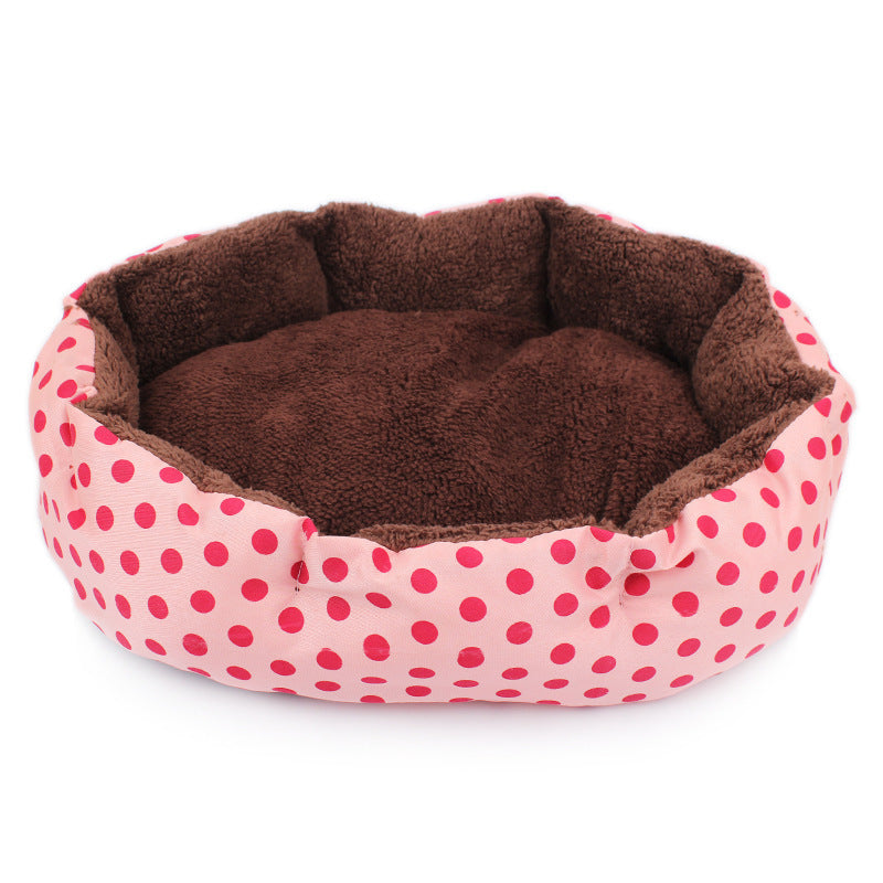 Soft Fleece Pet Warm Bed Pink 35X30cm