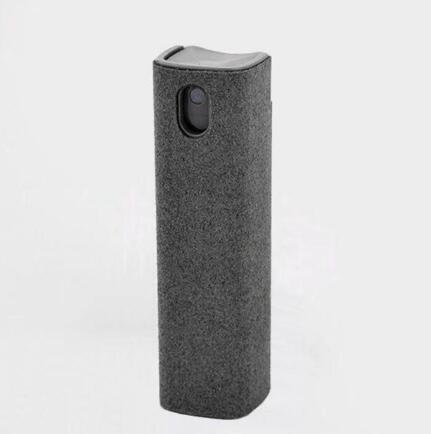 2 In 1 Phone Computer Screen Cleaner Kit For Screen Dust Removal Microfiber Cloth Set Grey