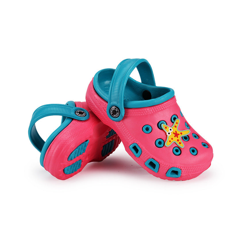 Children's hole shoes Red